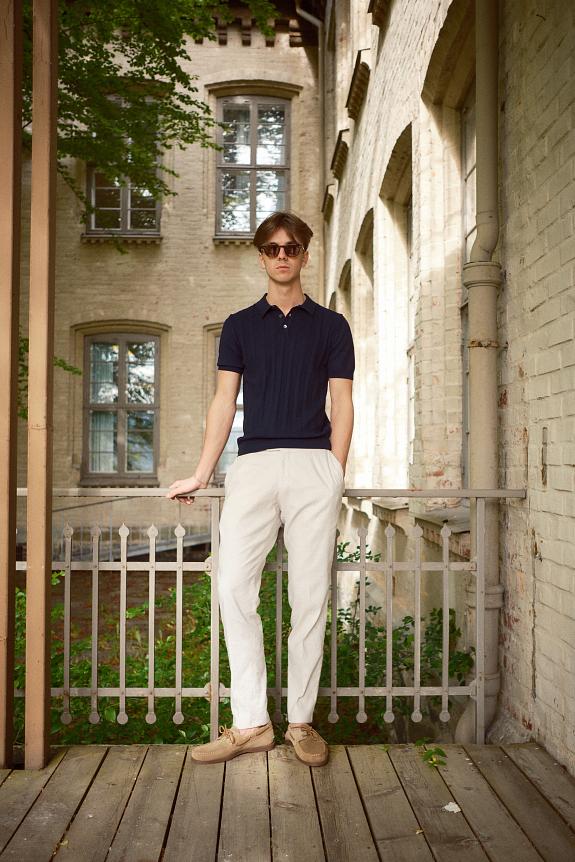 Onesto Pisa Pant Creme Cotton/Linnen-4